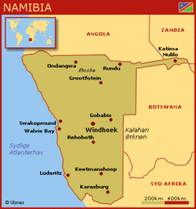 namibia kort