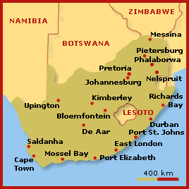 Kort Sydafrika